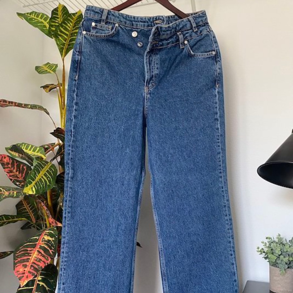 Mango high waist straight jean